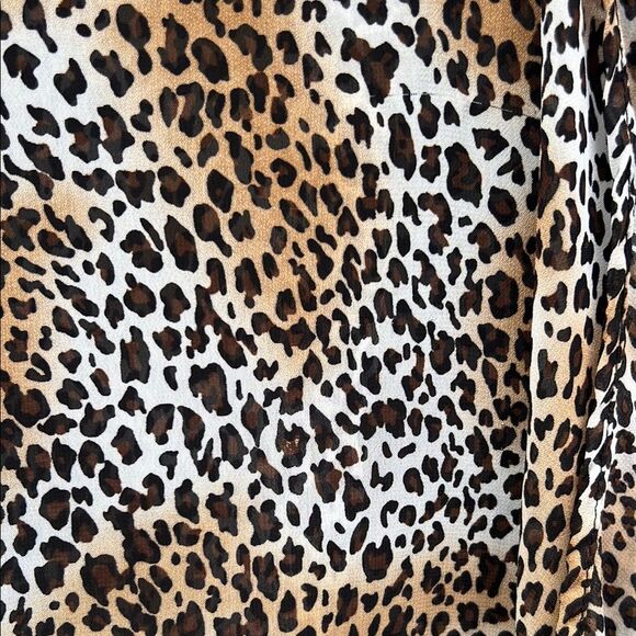 Turquoise Haven Boutique Leopard Print Women's Coat Cover Up Shaw One Size - Picture 13 of 14